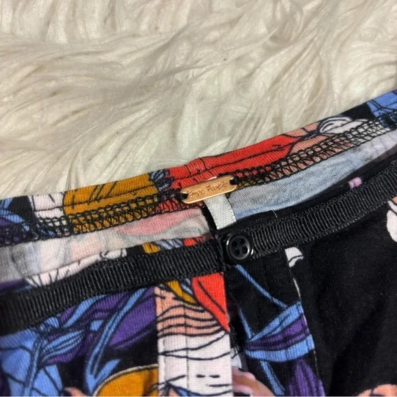 Free People Black Floral Blouse with Purple, Red & Orange Accents - Picture 5 of 13